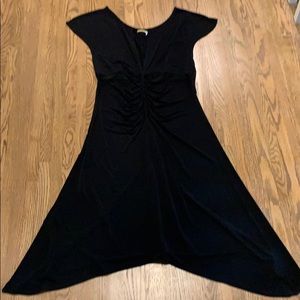 DONATED Max Studio black ruched dress